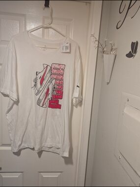 Puma White Tee with Red Sneaker Graphic